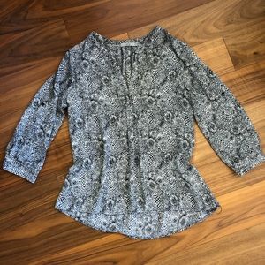 Dalia Snake Print Adjustable Sleeves Button Down Flowy Blouse